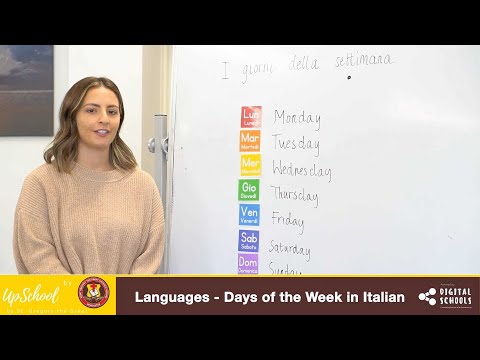 Languages - Days of the Week in Italian