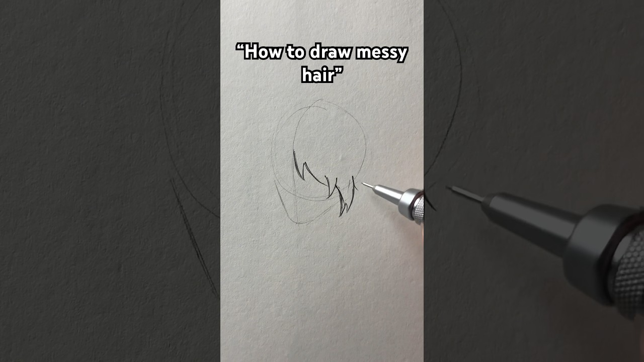 How to draw messy hair