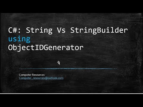 C String Vs Stringbuilder Using Objectidgenerator