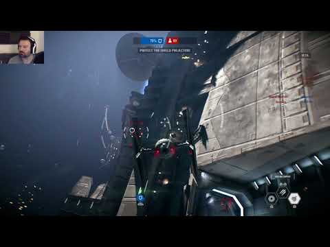 Star Wars Battlefront II beta gameplay pt6 - Space Battles! Tie Fighter Dogfights