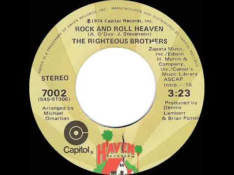 1974 HITS ARCHIVE: Rock And Roll Heaven - Righteous Brothers (stereo 45)