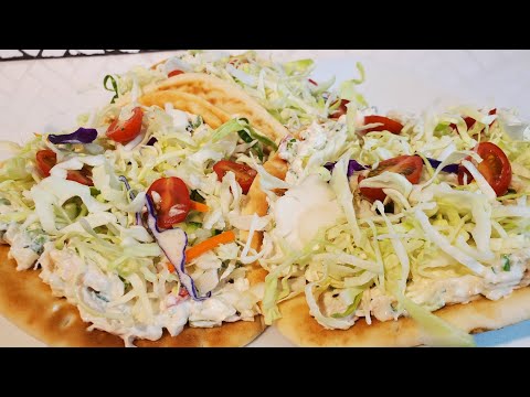 In the can ,chicken  breast recipe ,tasty and delicious on  flat bread/pita bread .