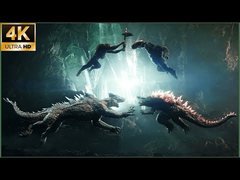 Godzilla & Kong Vs Skar King & Shimo Full Fight (Without humans) 4K | Godzilla x Kong The New Empire