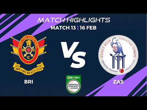Match 13 - BRI vs ZAS | Highlights | Bet2Ball European Cricket League Day 3, Group B|ECL22|ECL22.037