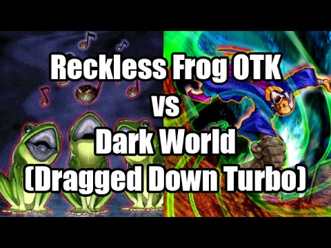 Competitive Yugioh; Reckless Frog OTK vs Dark World Duel Commentary. Trap stun too good.