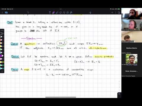 Chromatic homotopy 1: Review of some homotopy theory - Matthew Niemiro