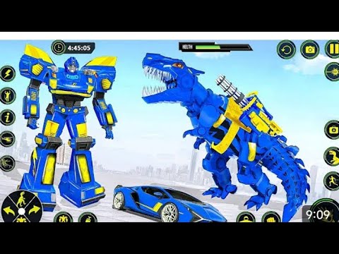 Dino Robot Transformation jet Bike Car Dinosaur Robot Game Fight Android Gameplay