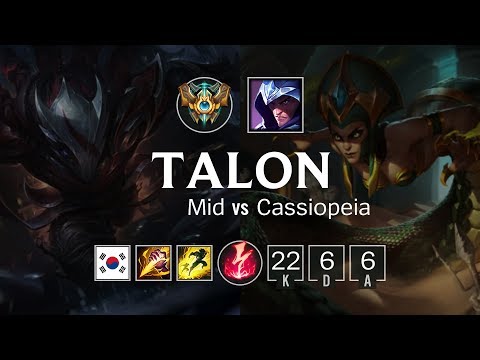 Talon Mid vs Cassiopeia - KR Master Patch 8.24