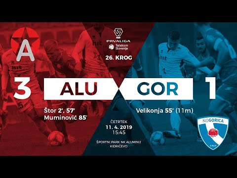 26.krog: Aluminij - Gorica 3:1 ; Prva liga Telekom Slovenije 2018/2019
