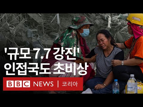 미얀마 7.7 강진 여파로 태국 방콕 30층 건물 붕괴- BBC News 코리아