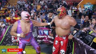 Atlantis, Villano IV y Tiger vs Mr. Niebla, Felino y Pentagon en la Arena Neza