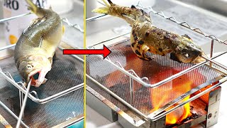 固形燃料で旬な鮎の塩焼きに挑戦