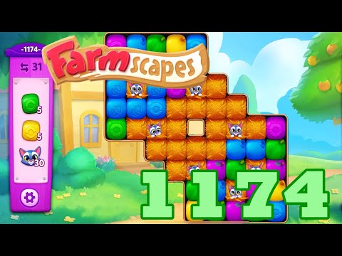 Farmscapes Level 1174 HD Gameplay Walkthrough | 3 - match game | android | ios | pc | GameGo Game