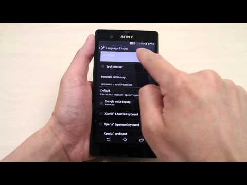 How to change the language on Sony Xperia Z