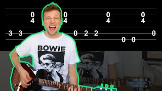 Nada Surf -  Popular - How to play on Guitar (Tabs on Screen)