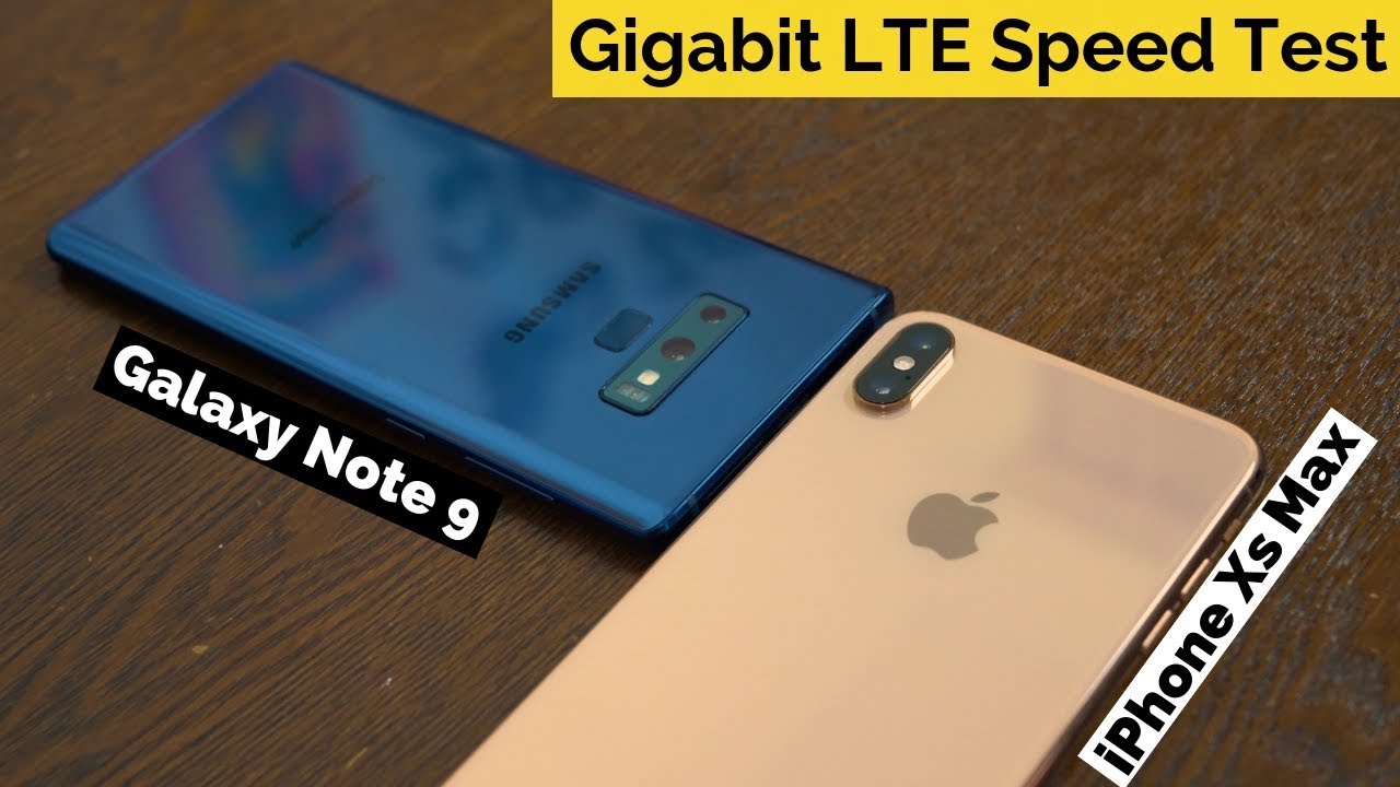 iPhone Xs Max vs Galaxy Note 9: Gigabit LTE Speed Test!