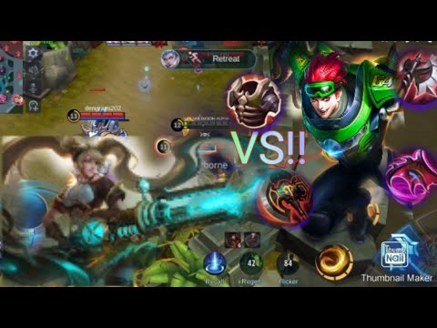 XBORG RED BUILD GAMEPLAY! | SIDELANE XBORG VS MONSTER LAYLA | # MOBILE LEGENDS RANK |#mlbb