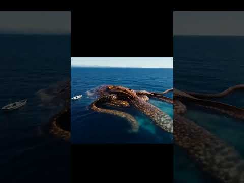 Sea creature in the Indian Ocean near Sri Lanka after a Tsunami.  #kraken #giantsquid