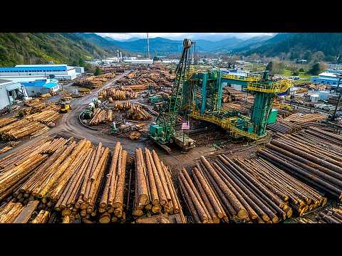 Inside America's Most Advanced Lumber Mill: Full Production Process | From Forest to Finished Boards