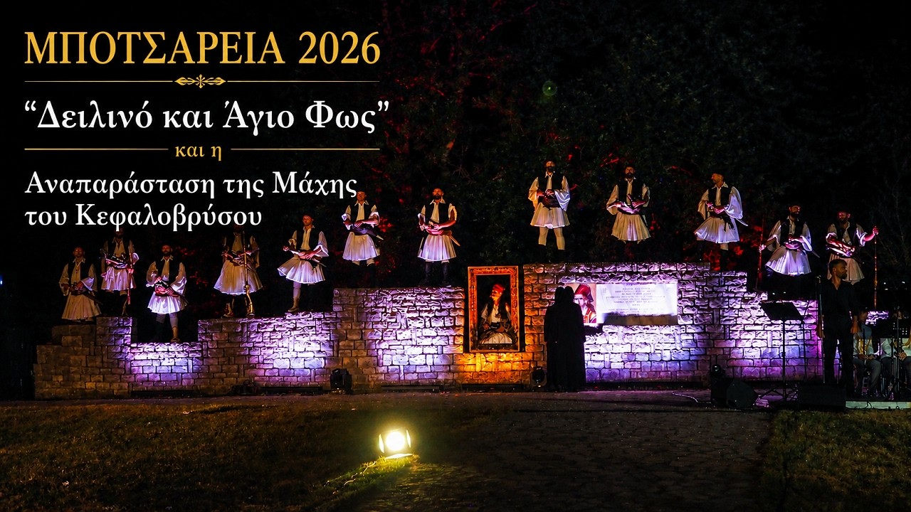 ΜΠΟΤΣΑΡΕΙΑ 2026 / Καθήλωσε και συγκίνησε το "Δειλινό και Άγιο Φως" και η αναπαράσταση της μάχης