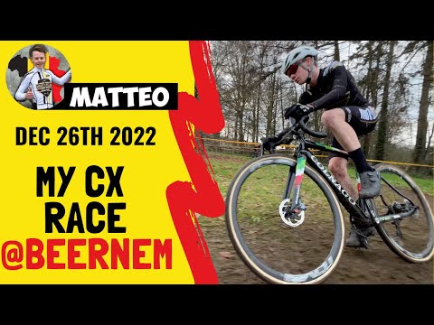 CYCLOCROSS RACE @ BEERNEM (BELGIUM) - U17 - GoPro LAP - POV Cyclist on board BIKE