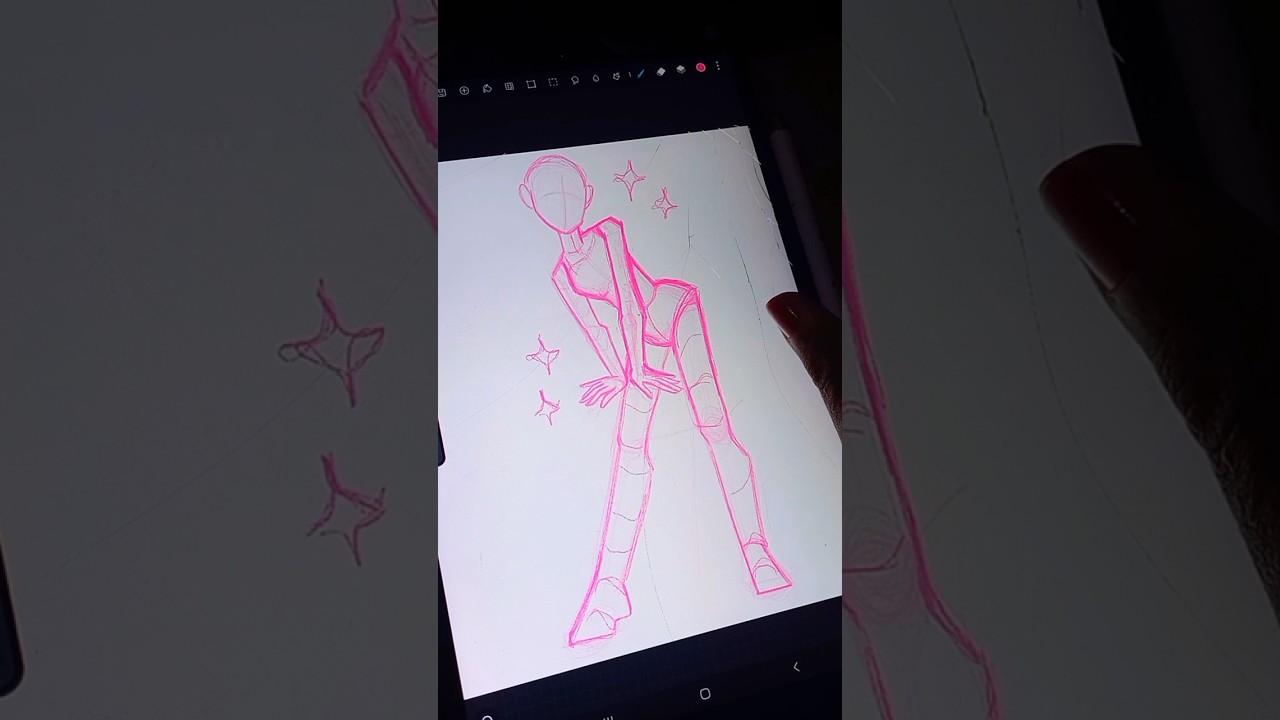 Como desenhar poses legais - tutorial de desenho #aprenderadesenhar #tutorialdedesenho #sketching