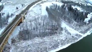 Flying Over the Peace in the Winter Part 1