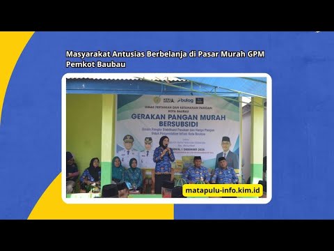 Pemkot Baubau gelar Gerakan Pasar Murah Di Kelurahan Waborobo, Masyarakat Antusias