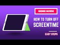 How To Turn Off Screen Time Passcode On IPad