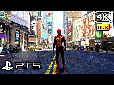 SPIDER-MAN NO WAY HOME PS5 Suit Gameplay 4K 60FPS HDR Ray Tracing