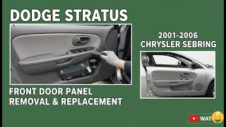 FIX IT! 🛠️ Dodge Stratus / Sebring Front Door Panel Removal Guide (Window, Speaker, Handle Access)