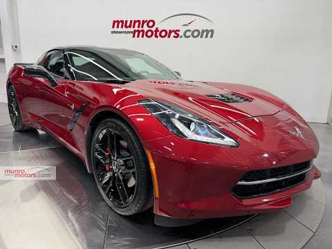 2015 Chevrolet Corvette 2dr Stingray Cpe w/3LT in Maroon for sale at Munro Motors in Brantford, ON