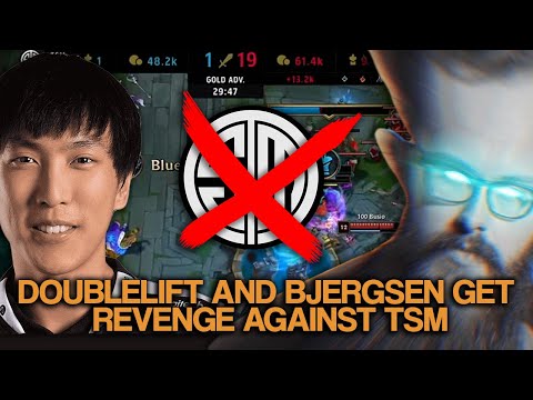 DOUBLELIFT AND BJERGSEN GET REVENGE AGAINST TSM Ft. @LSXYZ9 | Treatz | TSM vs. 100T LCS Week 2