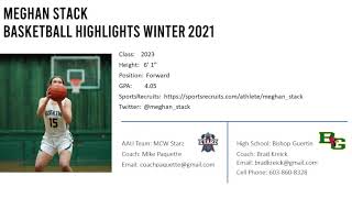 Meghan Stack 2023 Basketball Highlight Video 2021