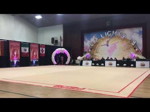Onopriienko Viktoriia (Ukraine) - 13.7 - Ribbon - Level 10 Junior - LA Lights 2018
