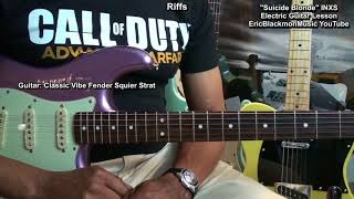 How To Play Suicide Blonde INXS On Electric Guitar - Chords & Riffs Tutorial EEMusicLIVE