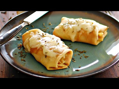 Savory stuffed crepes with seafood
