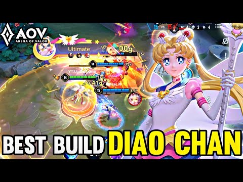 DIAO CHAN/SAILOR MOON GAMEPLAY | BEST BUILD - ARENA OF VALOR | AOV