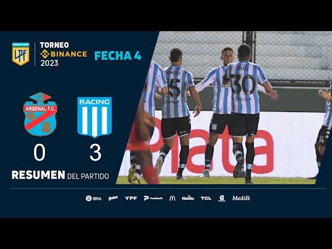 #TorneoBinance 2023 | Fecha 4 | resumen de Arsenal - Racing