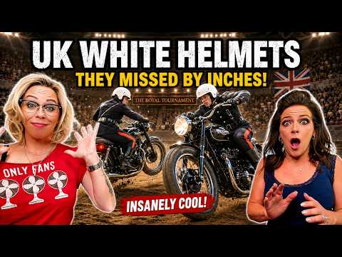American Couple Reacts: UK's White Helmets Motorcycle INSANITY! Royal Tournament | WE LOST IT!
