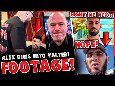 Alex Pereira RUNS INTO Valter Walker! *FOOTAGE* Islam Makhachev team SHUTS DOWN Ilia Topuria!