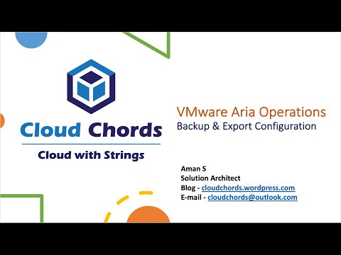 VMware Aria Operations - Backup and Export Configuration