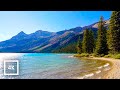 4K Bow Lake Serenity | Relaxing Waves Ambience | Peaceful Nature Sounds for Sleep & Study | 3 Hours