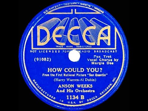 1937 Anson Weeks - How Could You? (Margie Dee, vocal)