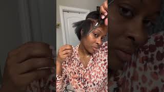Oh boy! Watch me go from natural hair to relaxed hair in under a minute! 😜😉 #naturalhair #shorts