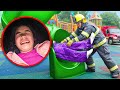 Suri Got STUCK In The Playground SLIDE She Can T Get OUT