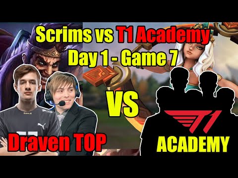 Nemesis and LS Scrims vs T1 Academy Day 1 - Game 7 | Draven Top | Nemesis/LS stream higlights