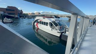 A Ride on MBTA Ferry from Logan Airport Ferry Terminal to North Station