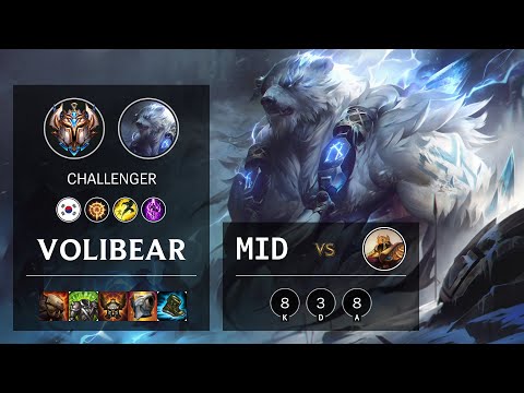 Volibear Mid vs Azir - KR Challenger Patch 10.14