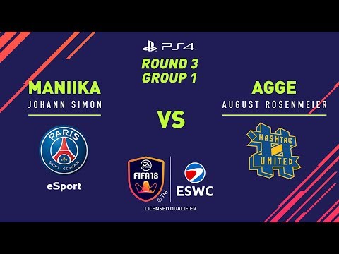 ESWC Fifa18 Paris Global Series Qualifier - PS4 - Maniika vs Agge - Round 3 - Group 1